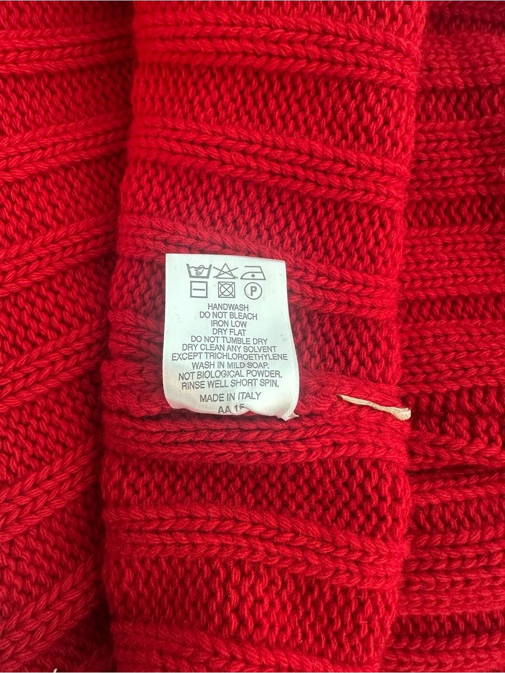 Burberry London Men's Red Turtleneck Ribbed Knit Sweater - Picture 6 of 7